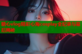 糖心vlog精彩心海cosplay全纪录与幕后揭秘
