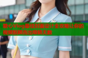 糖心Vlog最佳封面设计全攻略让你的视频脱颖而出吸睛无数