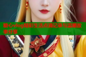 糖心vlog精彩生活点滴记录与温暖故事分享