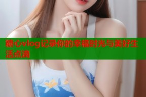 糖心vlog记录你的幸福时光与美好生活点滴