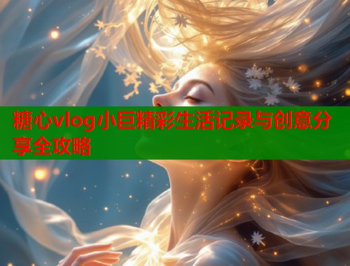 糖心vlog小巨精彩生活记录与创意分享全攻略  第1张
